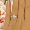 2.25 ctw Oval Accented Solitaire Ring