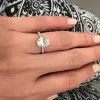 2.25 ctw Oval Accented Solitaire Ring