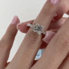 Brilliant Princess Cut Engagement Ring In Sterling Silver