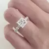 Brilliant Princess Cut Engagement Ring In Sterling Silver