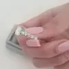 Brilliant Princess Cut Engagement Ring In Sterling Silver