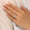 4ct Oval Cut White Sapphire Eternity Band