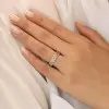 4ct Oval Cut White Sapphire Eternity Band