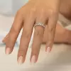 4ct Oval Cut White Sapphire Eternity Band