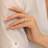 4ct Oval Cut White Sapphire Eternity Band