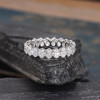 4ct Oval Cut White Sapphire Eternity Band