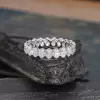 4ct Oval Cut White Sapphire Eternity Band