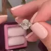 2 Carat Oval Cut Simulated Diamond Engagement Ring In Sterling Silver
