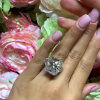 2.5ct Radiant Cut White Sapphire Engagement Ring