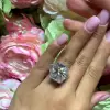 2.5ct Radiant Cut White Sapphire Engagement Ring