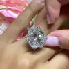 2.5ct Radiant Cut White Sapphire Engagement Ring
