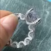12ct Cushion Cut White Sapphire Classic Engagement Ring