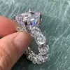 12ct Cushion Cut White Sapphire Classic Engagement Ring