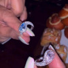 4.04ct Pear Cut Pink & Blue Sapphire 2pcs Bridal Set