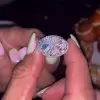 4.04ct Pear Cut Pink & Blue Sapphire 2pcs Bridal Set