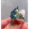 Fancy Vivid Blue Pear Cut Engagement Ring