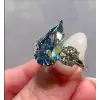 Fancy Vivid Blue Pear Cut Engagement Ring