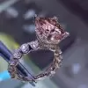 4ct Radiant Cut Champagne Engagement Ring 