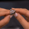 3ct Marquise Cut Emerald-wrapped Ring in Gold