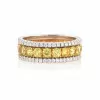 2.45ctw Round Cut Yellow Sapphire Eternity Band