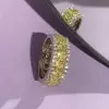 2.45ctw Round Cut Yellow Sapphire Eternity Band