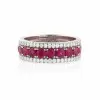 2.45ct Round Cut Ruby Eternity Band