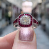 3ct Ruby Calibre Halo Engagement Ring