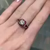 3ct Ruby Calibre Halo Engagement Ring