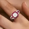 3ct Ruby Calibre Halo Engagement Ring