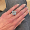 10ct Pear Cut White Sapphire Three-Stone Engagement Ring