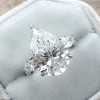 10ct Pear Cut White Sapphire Three-Stone Engagement Ring