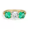 1.16ct Three-Stone Engagement Ring in Gold