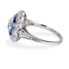 2.2 CT Round Cut Halo Sapphire Engagement Ring