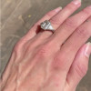 7ct Three-Stone Emerald Cut White Sapphire Engagement Ring