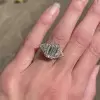 7ct Three-Stone Emerald Cut White Sapphire Engagement Ring