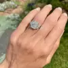 3.8 CT Radiant Cut Three-Stone Engagement Ring
