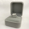 2.5ct Emerald Cut White Sapphire Three-Stone Engagement Ring