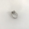 2.5ct Emerald Cut White Sapphire Three-Stone Engagement Ring