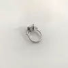 2.5ct Emerald Cut White Sapphire Three-Stone Engagement Ring