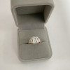 4.7 CT Cushion Cut Three-Stone Pave Engagement Ring
