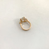 4.7 CT Cushion Cut Three-Stone Pave Engagement Ring