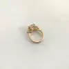 4.7 CT Cushion Cut Three-Stone Pave Engagement Ring