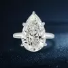 10ct Pear Cut Classic Engagement Ring