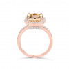 Cushion Cut Halo Rose Gold 3.0 CT Matching Couples' Rings