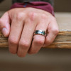 Round Cut Halo 2.0 CT Sapphire Matching Couples' Rings
