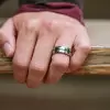 Round Cut Halo 2.0 CT Sapphire Matching Couples' Rings