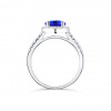 Round Cut Halo 2.0 CT Sapphire Matching Couples' Rings