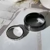 Black and White Pave White Sapphire Couples Ring