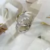 Round Cut 1.5 CT White Sapphire Matching Couples' Rings