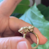 9.16 CT Cushion Cut 2-Stone Elegant Engagement Ring